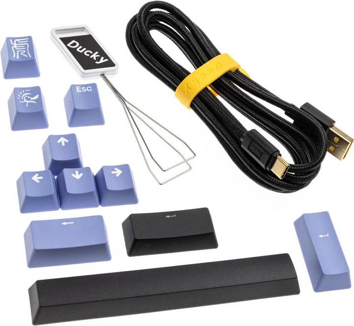 Immagine prodotto Ducky Tastiera da gioco Shine 7 PBT, MX-Red, LED RGB - blackout (USA) (US, Cablato)