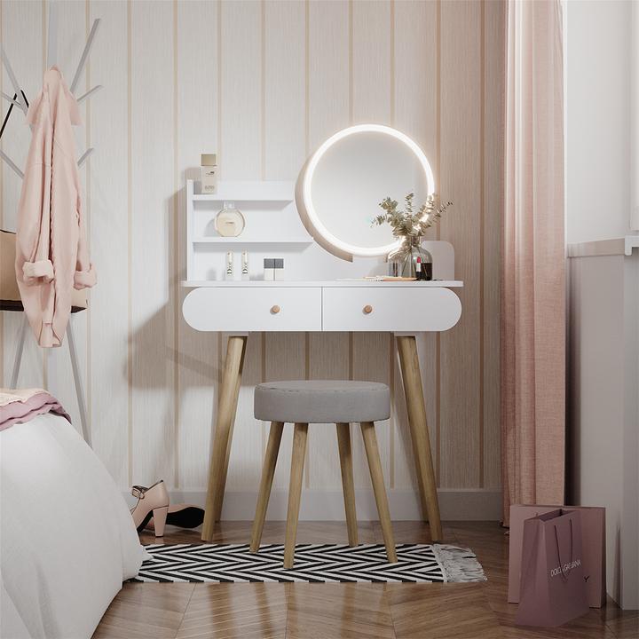 Image du produit Vicco Edda avec tabouret et éclairage (80 x 40 x 121 cm)