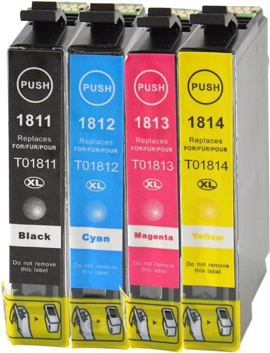 Actual product image Hermex Compatible Ink Cartridge XL for Epson Expression Home XP-302 (M, Y, FC, C)