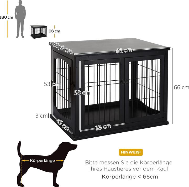 Image du produit PawHut Cage pour chiens (Chien, Verrouillable)
