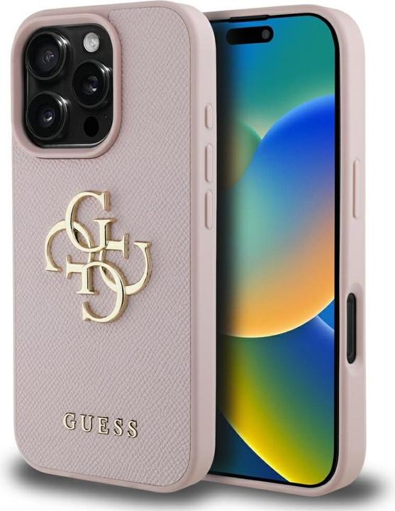 Image du produit Guess Hardcase PU Grained Big 4G and Classic Logo Case for iPhone 16 Pro Max 6,9" Pink (Apple iPhone 16 Pro Max)