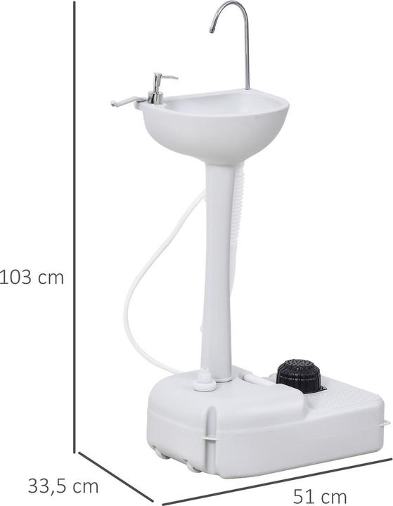 Produktbild Outsunny Camping Waschbecken mit Abwassertank