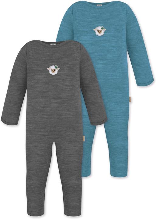 Normani 2er Pack Baby Merino Strampler „Tangoio" - 9595
