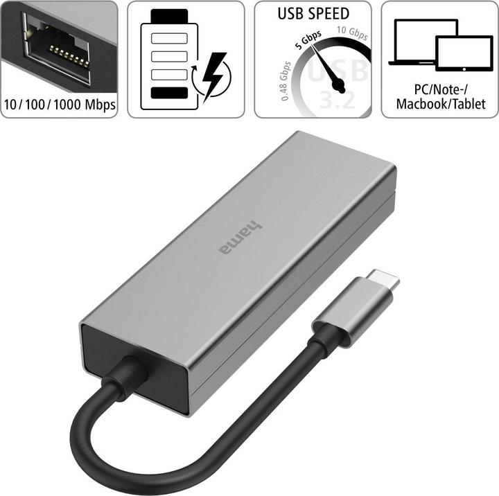Produktbild Hama Multiport (USB-C, 4 Ports)