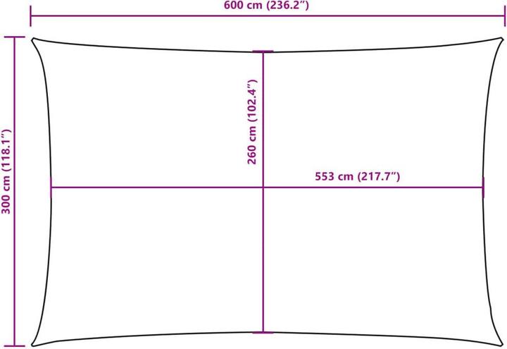 Actual product image VidaXL Nezhatok (300 x 600 cm)