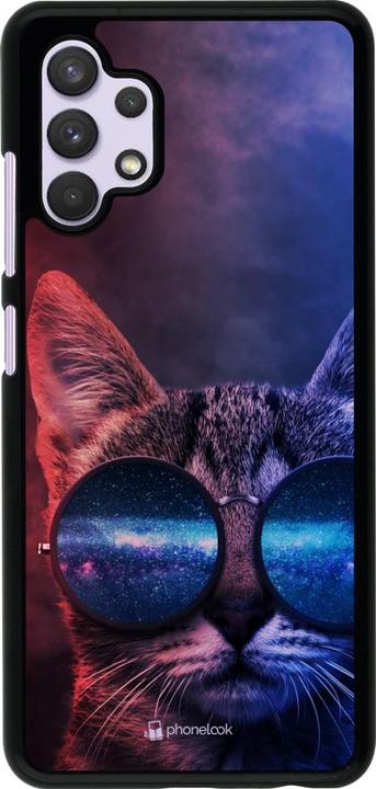 Produktbild PhoneLook Hülle Red Blue Cat Glasses (Samsung Galaxy A32)