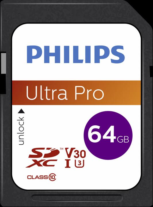 Immagine prodotto Philips SDXC Classe 10 UHS-I U3 V30 A1 (64 GB, SDXC, U3, UHS-I)