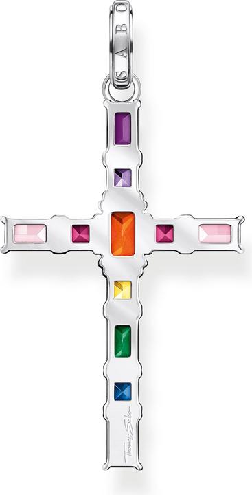 Produktbild Thomas Sabo Anhänger Kreuz bunte Steine silber (925er Silber)
