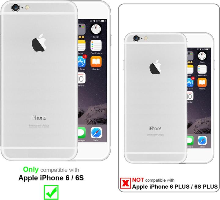 Actual product image Cadorabo TPU Striped Glass Cover (Apple iPhone 6)