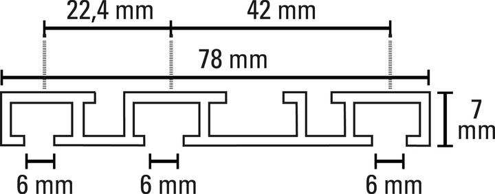 Image du produit Gardinia Rail à rideaux en aluminium 3 voies