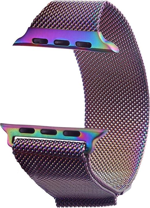 Image du produit Cover-Discount Apple Watch 42 / 44mm - Bracelet milanais en acier inoxydable arc-en-ciel (42 mm, 44 mm, Acier inoxydable, Apple Watch Series 1, Apple Watch Series 2, Apple Watch Series 3, Apple Watch Series 4, Apple Watch Series 5, Apple Watch Series 6, Apple Watch SE)