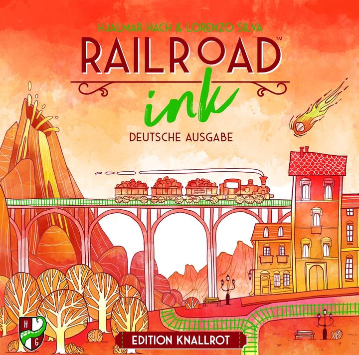 Actual product image Horrible Guild HR013 - Railroad Ink: Edition bright red, dice game, 1-6 player, from 8 years (DE edition) (German)