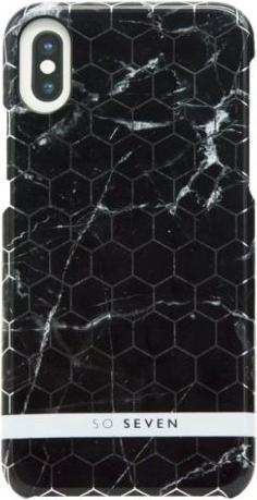 Produktbild So Seven Coque Milan Nid D'Abeille Marbre Noir/Argent Iphone X/Xs (Apple iPhone XS, Apple iPhone X)