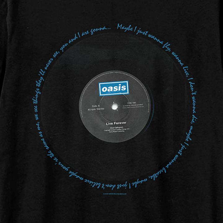 Actual product image Oasis Unisex Adult Live Forever T-Shirt (L)