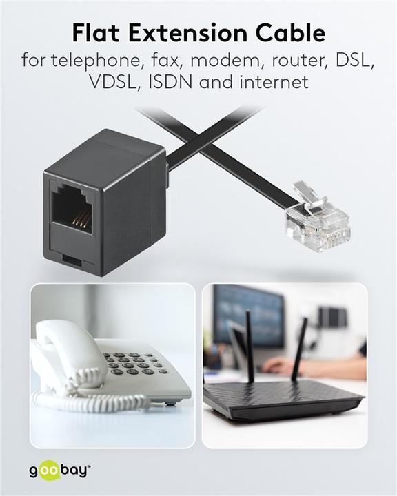 Image du produit Goobay Câble de rallonge téléphonique