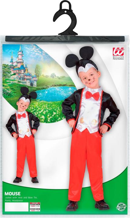 Image du produit Widmann Costume de souris : veste avec gilet et noeud papillon, pantalon, couvre-chef (98)