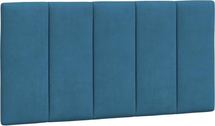 Actual product image VidaXL Bed Upholstered bed Bed frame Single bed with mattress Blue 100x200cm Velvet (100 x 200 cm)