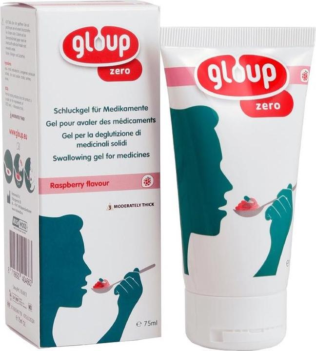 Produktbild Gloup Schluck Gel für Medikamente Zero mit Himbeer-Aroma (1 x, 75 ml, 106 g)
