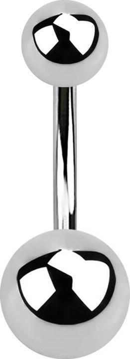 Star Piercing Fake Spirale schwarz mit weissen Zebrastreifen (Acryl)
