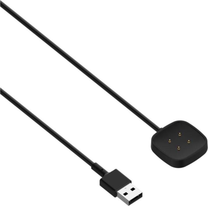Image du produit Deltalabs Fitbit Versa 3 / Versa 4 / Sense / Sense 2 USB Ladegerät Dockingstation - Schwarz 1m