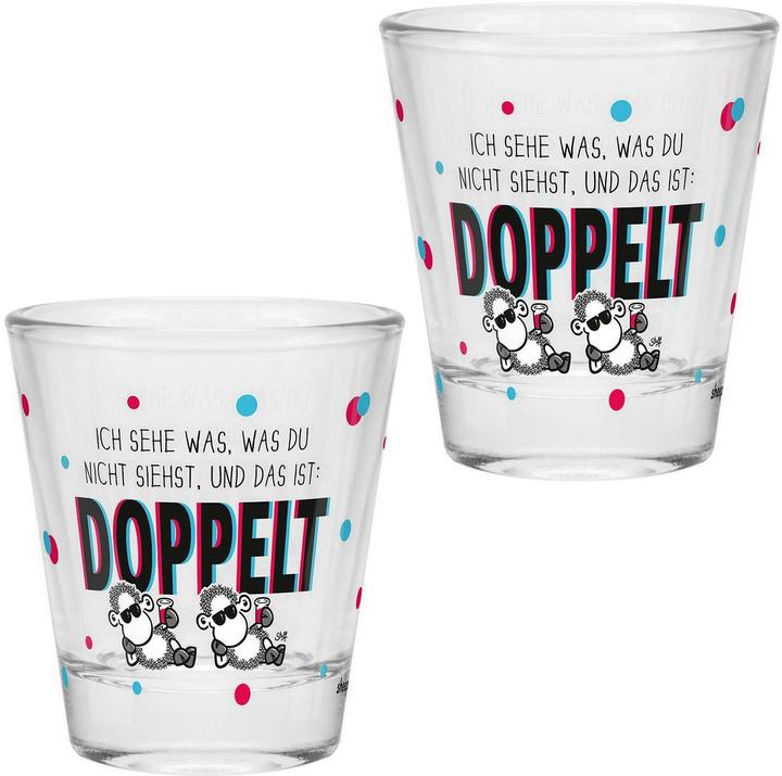 Produktbild Sheepworld Schnapsglas Doppelt 60 ml, 1 Stück (0.60 dl, 1 x, Schnapsgläser + Shotgläser)