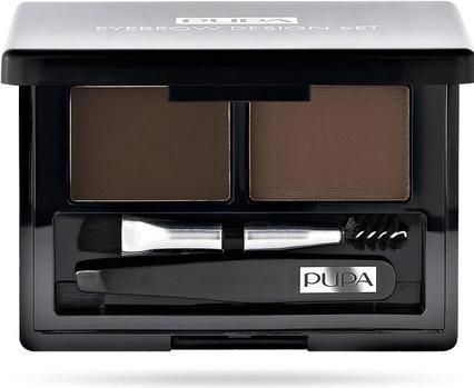 Pupa Milano Eyebrow Desing Set Dark Brown (Dunkelbraun)