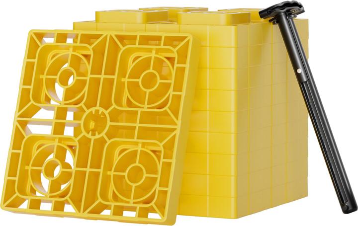 Actual product image Wiltec Unterlegplatten Wohnwagen 10x Stützplatten 13,5t Auffahrkeile Stufenkeile