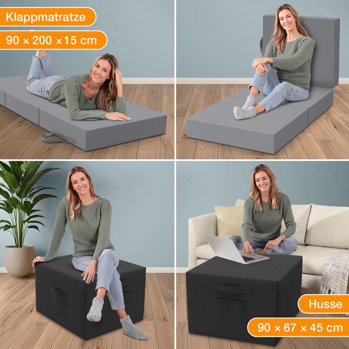 Actual product image Bestschlaf Folding mattress incl. cover & transport bag (90 x 200 cm, Foam core)