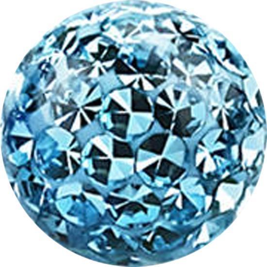 Image du produit Star Piercing Boule de cristal Micro aqua Couche de protection époxy (sans laiton, Acier chirurgical 316L)