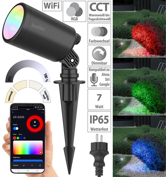Immagine prodotto Luminea Riflettore da giardino WLAN (520 lm, IP65)