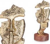 Immagine prodotto Giftdecor figura silenziosa in metallo dorato con supporto i