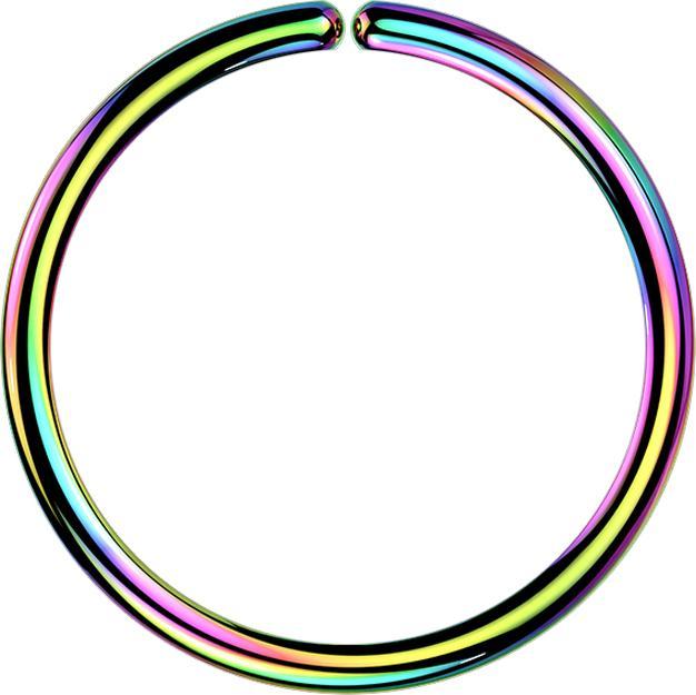 Image du produit Star Piercing Micro piercing anneau coloré avec revêtement en titane (Acier chirurgical 316L, sans laiton)
