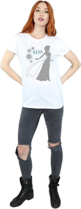 Immagine prodotto Disney Frozen Elsa Christmas Silhouette Maglietta Ampia Donna (M)