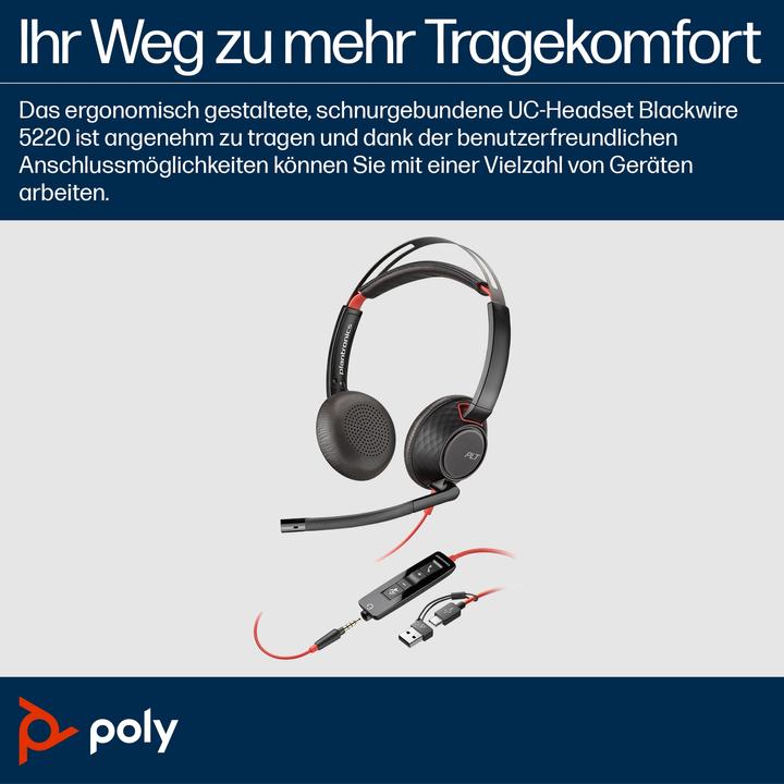 Produktbild Poly Blackwire C5220 (Kabelgebunden, USB-A)