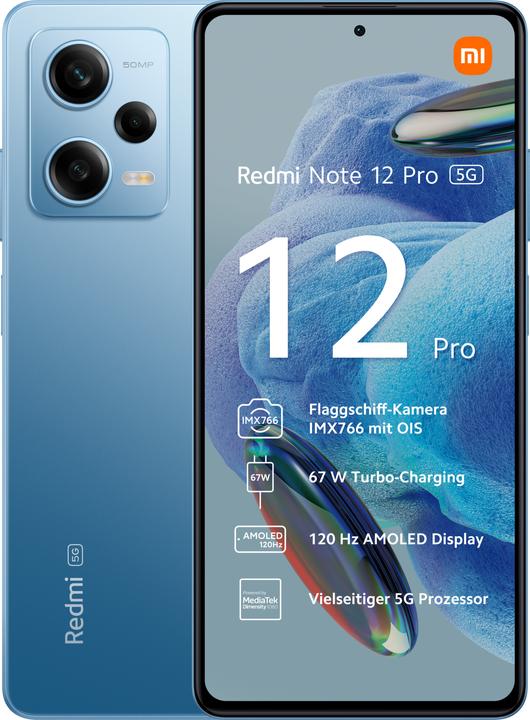 Xiaomi Redmi Note 12 Pro 5G (128 GB, Blu cielo, 6.67", Doppia SIM, 50 Mpx, 5G)