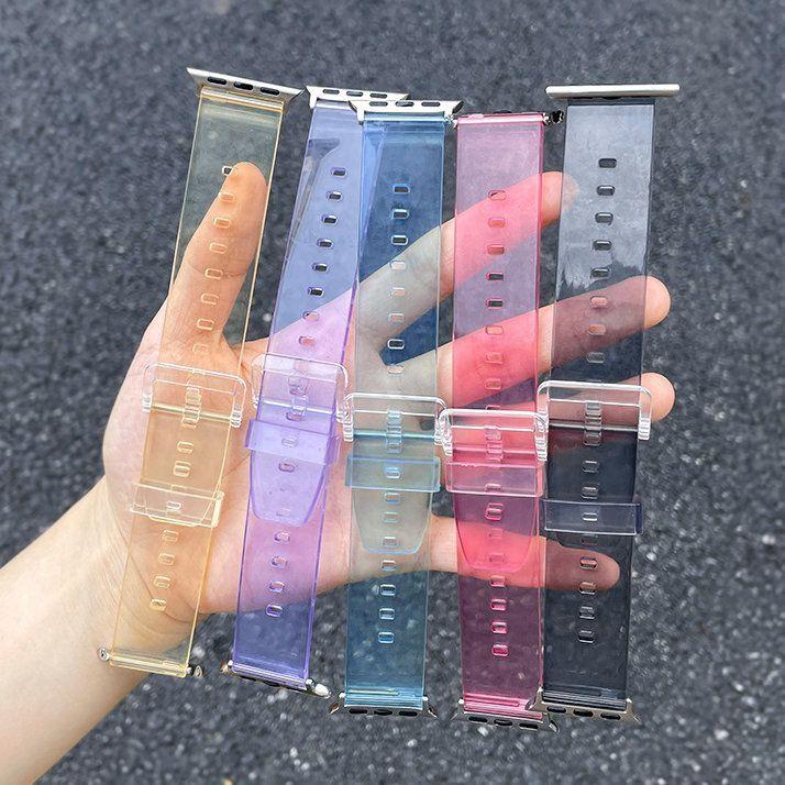Actual product image Hurtel Strap Light Silicone Wristband Strap Bracelet Watch Bracelet Watch 6/5/4/3/2 (44mm / 42mm) Blue (TPU)