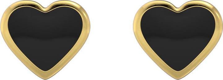 Studex Sensitive Stud Earrings Heart Black (Stainless steel)