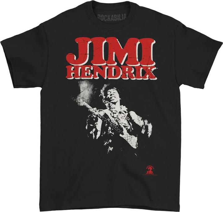 Actual product image Jimi Hendrix Unisex Adult Block Logo Cotton T-Shirt (M)