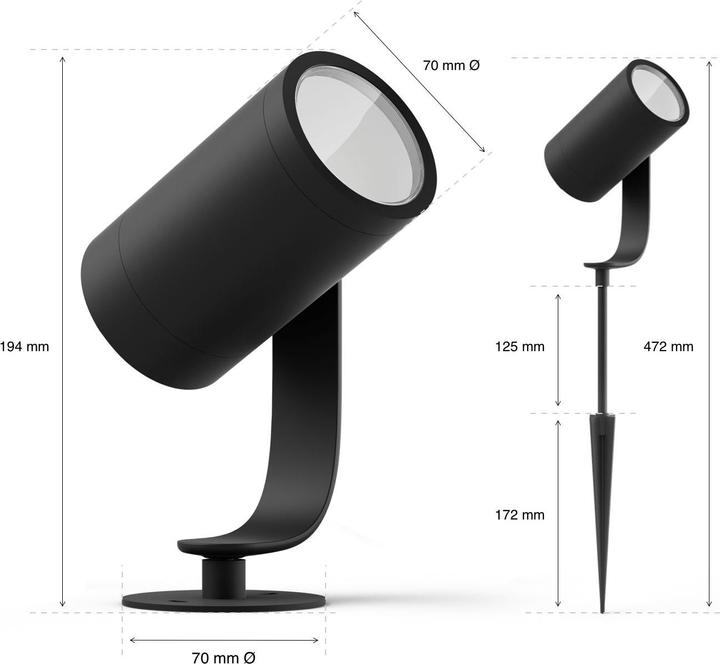 Actual product image Philips Hue Lily Basic Set (DE Plug) (640 lm, IP65)