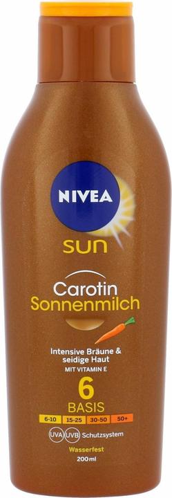 Image du produit NIVEA Sun Carotin Lotion de protection solaire (Lotion solaire, Jusqu'à SPF 10, 200 ml, 150 g)