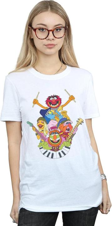 Actual product image Disney Womens/Ladies The Muppets Dr Teeth And The Electric Mayhem Cotton Boyfriend T-Shirt (L)