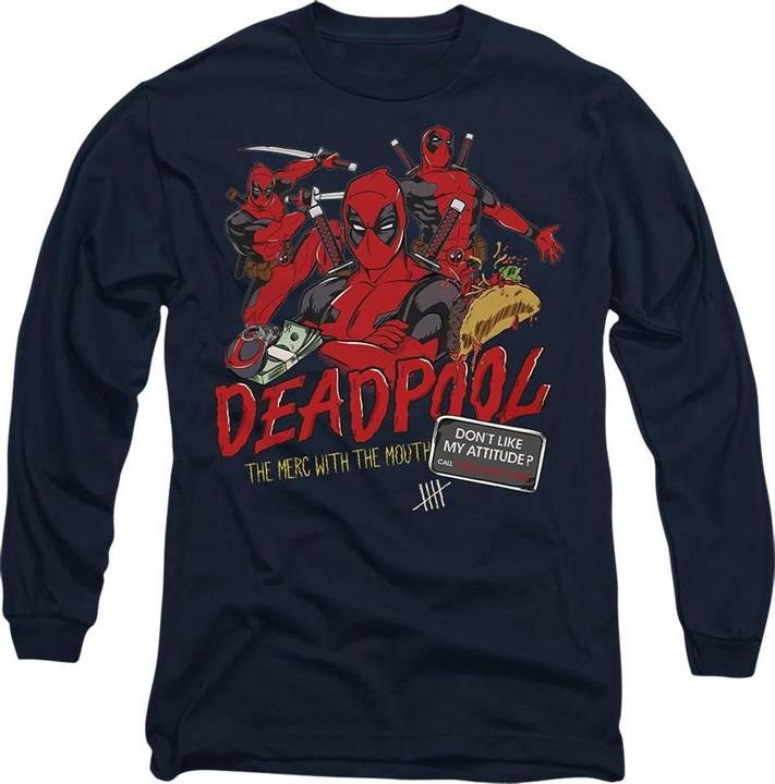 Actual product image Deadpool Unisex Adult Attitude T-Shirt (XL)
