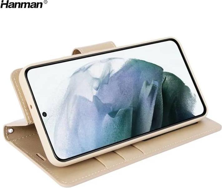 Image du produit Hanman Samsung Galaxy A34 5G (2023) - Étui à charnière en métal avec 3 emplacements pour cartes, or (Samsung Galaxy A34 5G)