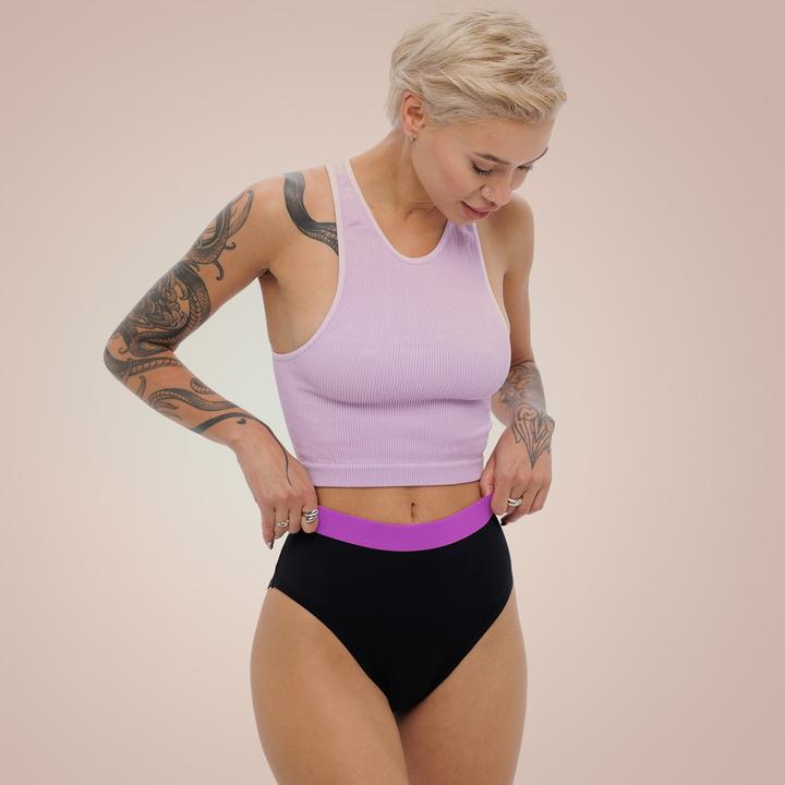 Immagine prodotto Weekiss Intimo sportivo a vita alta rosa per il periodo (40)