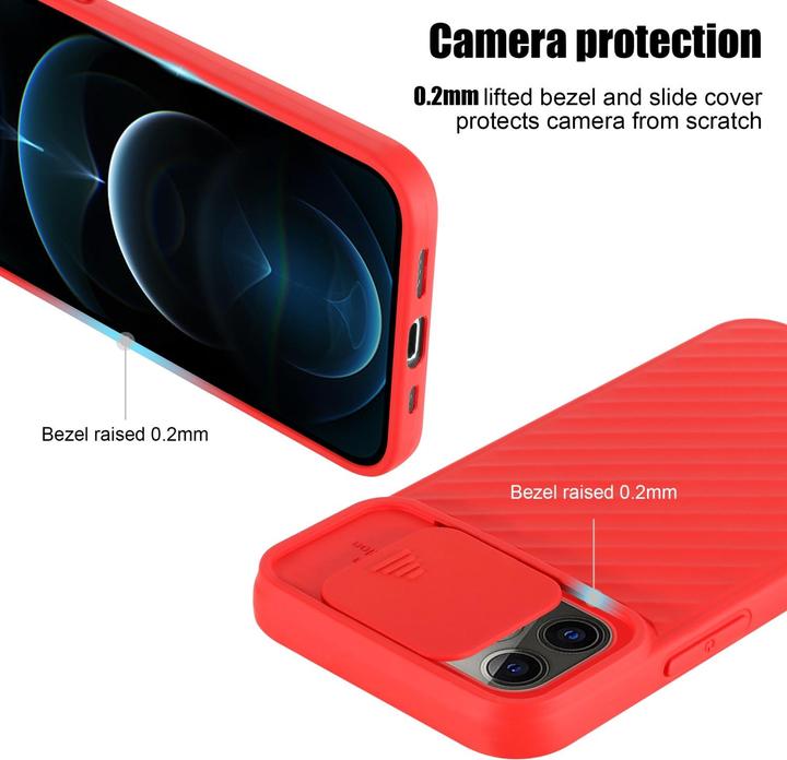 Immagine prodotto Cadorabo Cover in TPU con protezione della fotocamera (Apple iPhone 13 Pro Max)