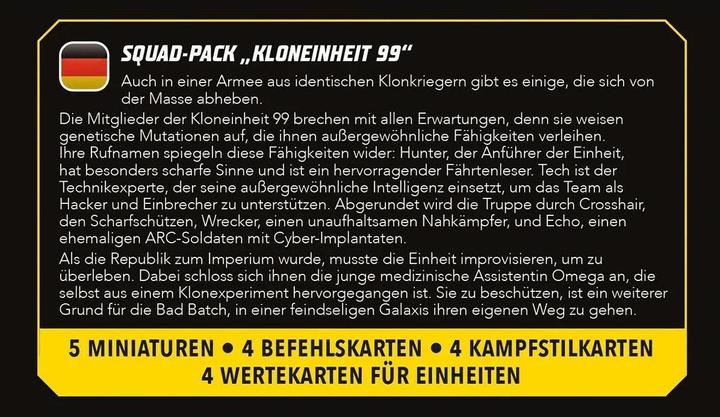Actual product image Atomic Mass Games AMGD1024 - Star Wars: Shatterpoint - Clone Force 99 Squad Pack (Squad Pack Clone Force 99 (German)