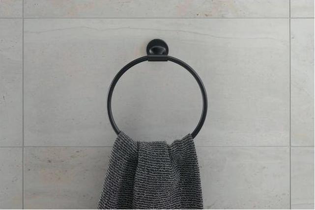 Produktbild Duravit Handtuchring Starck T schwarz matt