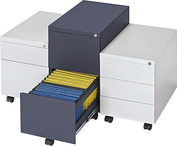 Produktbild eurokraft basic Rollcontainer, Stahl (39 x 59 x 70 cm)