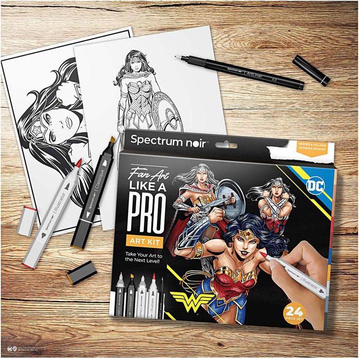 Produktbild Creativ Company Hobby-Set Illustration Comic-Helden Wonder Woman Farbset