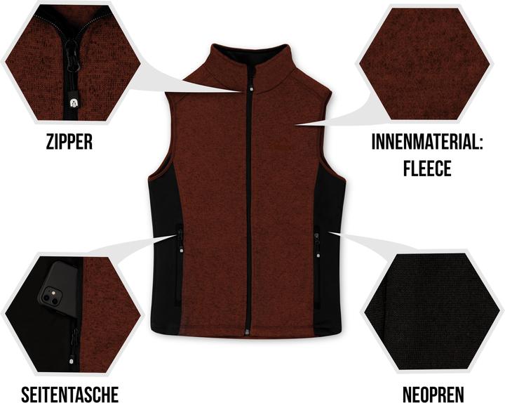 Actual product image Normani Men's Knitted Fleece Vest Shamattawa (5XL)